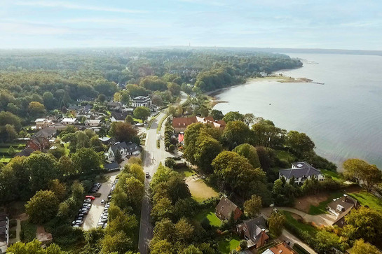 Luftaufnahme von Meierwik mit Flensburger Förde