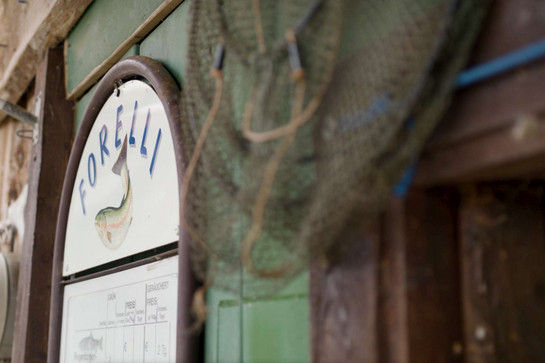 Nahaufnahme einer Fischhütte