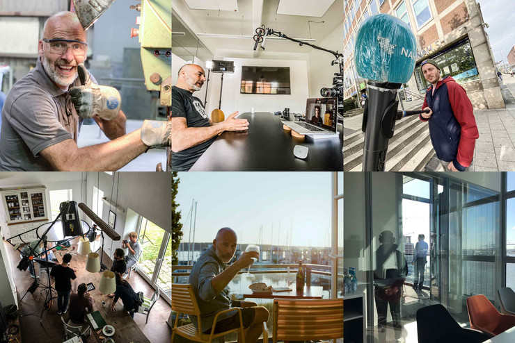 Collage der bewegtbild-Webisodes zeigt Moderatoren in Action