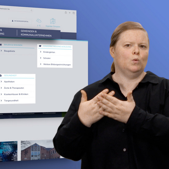 Eine Frau spricht Gebärdensprache