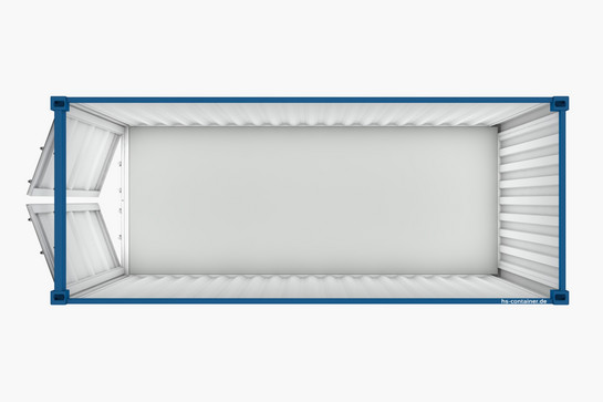 3D-Modell von rechteckigem, leeren Container