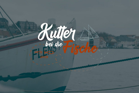 Kutter bei die Fische Logo mit einem hellen underlay