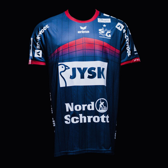 Blaues SG Logo auf einem schwarzen Hintergrund