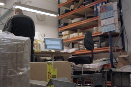 Aufnahme in einem Arbeitszimmer eines handwerklichen Unternehmens. 