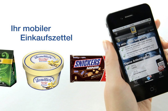 Mobiler Einkaufszettel von Edeka