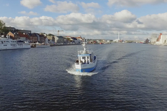 bb_fjord_teaser_03.jpg Ein Kutter fährt in den Flensburger Hafen ein