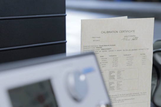 Nahaufnahme eines Calibration Certificate