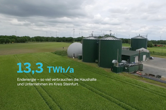 Blick auf ein Silo
