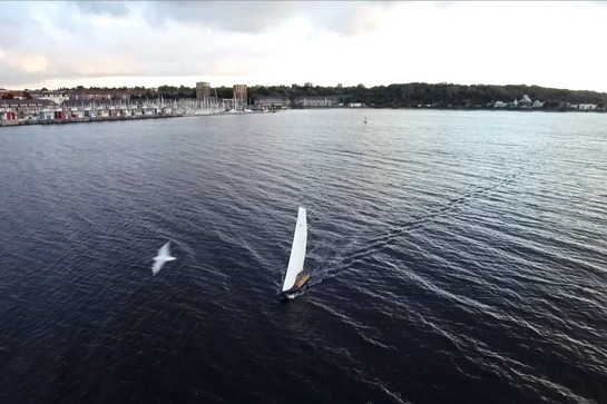 Blick auf die Förde und den Sonwiker Hafen