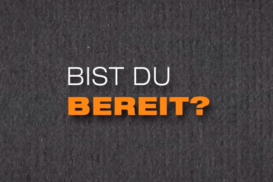 Slogan "bist du bereit"