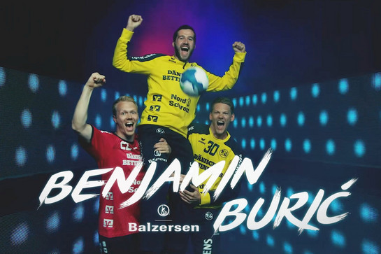 Drei SG Spieler jubeln in die Kamera