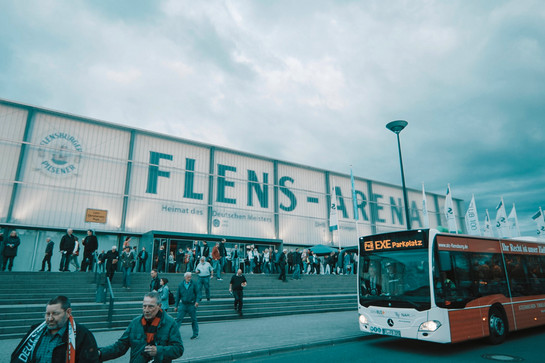 Blick auf die Flens Arena