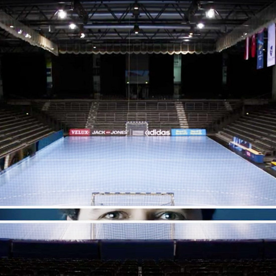 Blick auf das Spielfeld der SG