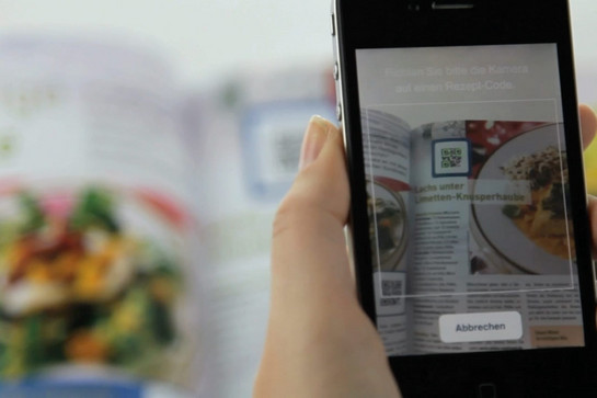Ein Rezept mit einem QR Code