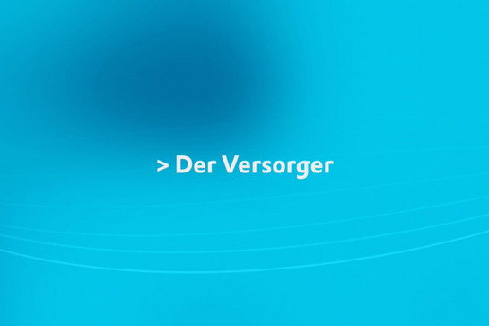 Textzeile der Versorger auf hellblauen Hintergrund