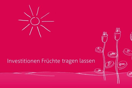 Weiße Sonne auf pinken Hintergrund