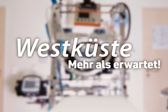 Text Westküste mehr als erwartet mit underlay