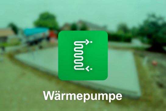 Grüner Icon für eine Wärmepumpe