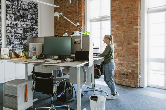 Blick auf das Büro der Projektleiter