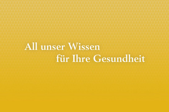 Gelber Hintergrund mit einem weißen Teasertext drüber