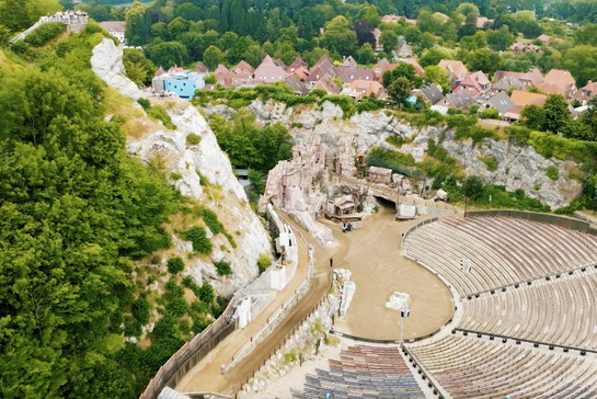 Drohnenaufnahme Bad Segeberg: Kalkberg mit Freilichttheater