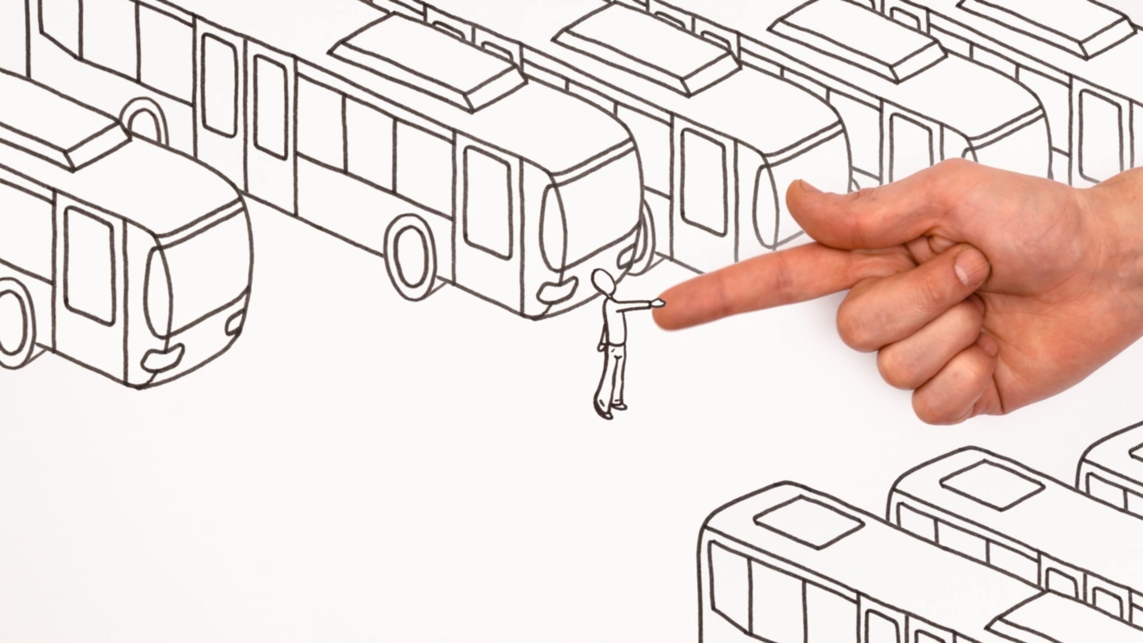 Illustration: Eine Hand gibt einem gezeichneten Menschen die Hand. 