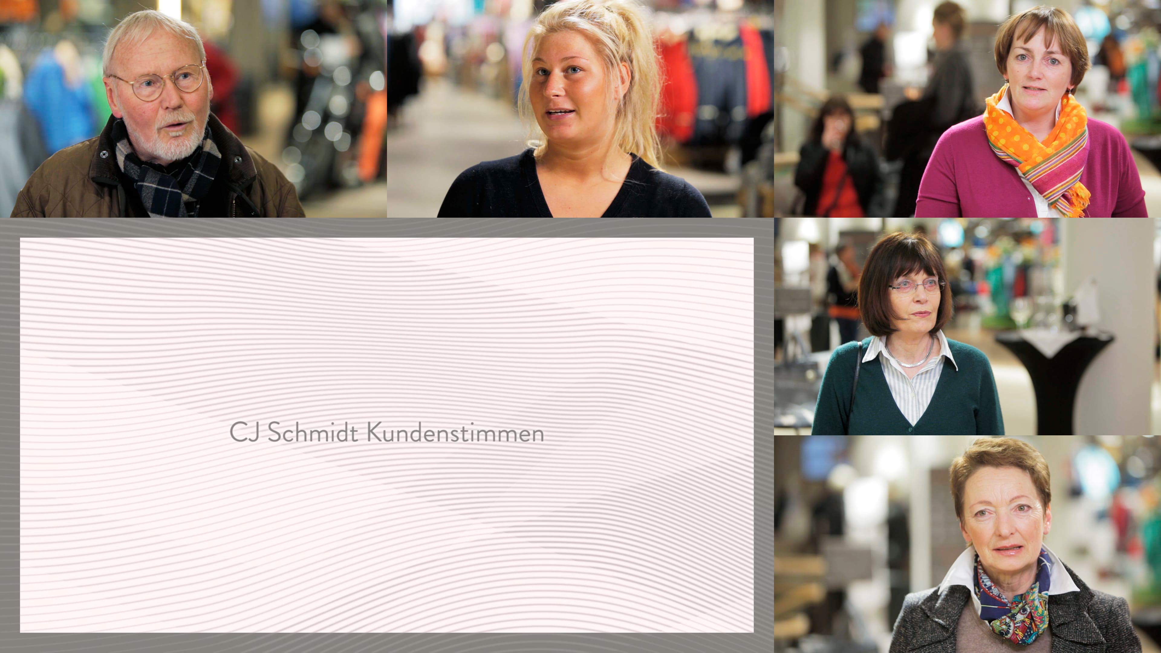 Bildercollage von CJ Schmidt Kundenstimmen