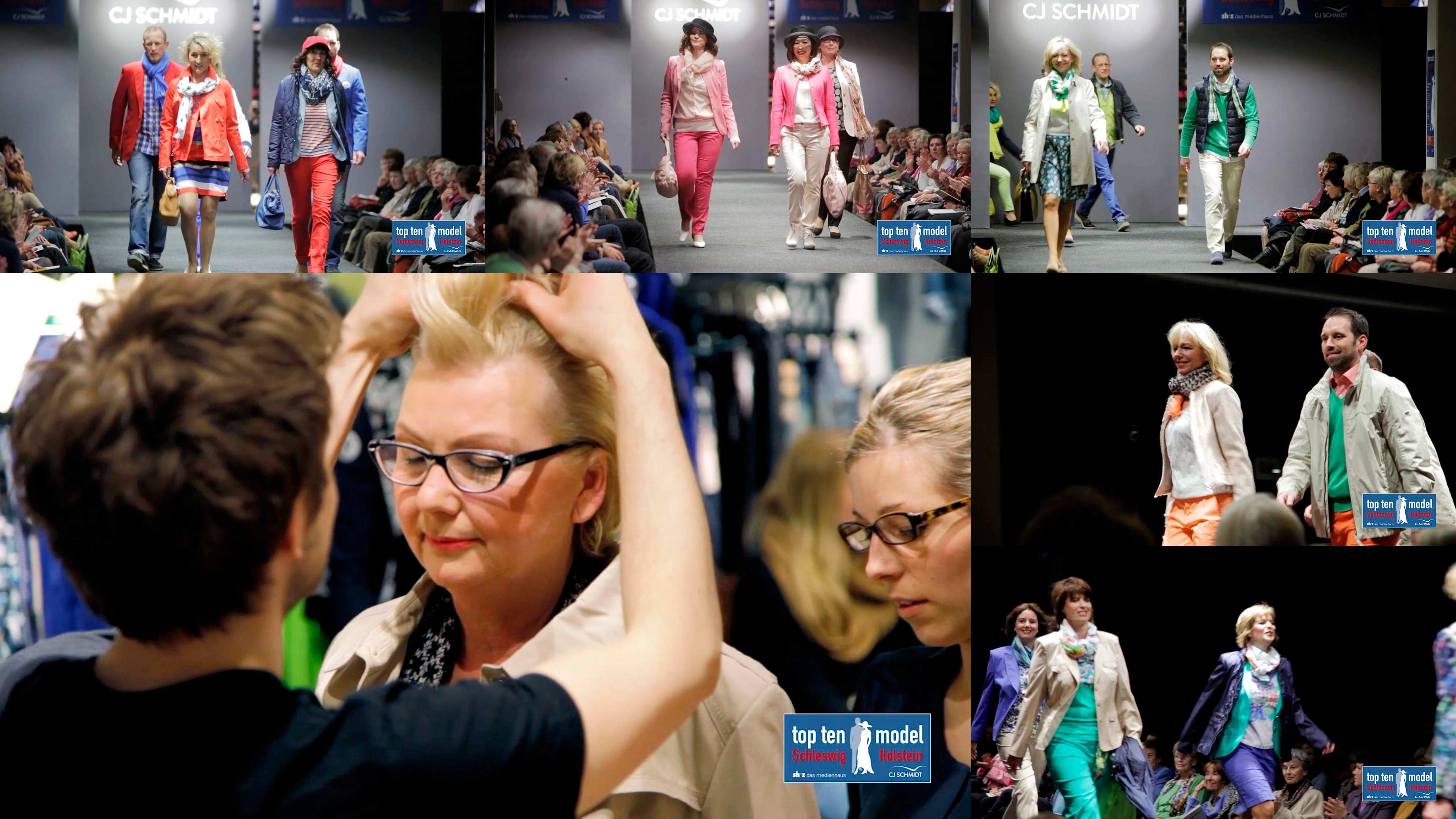 Bildercollage von Top Ten Models Schleswig Holstein