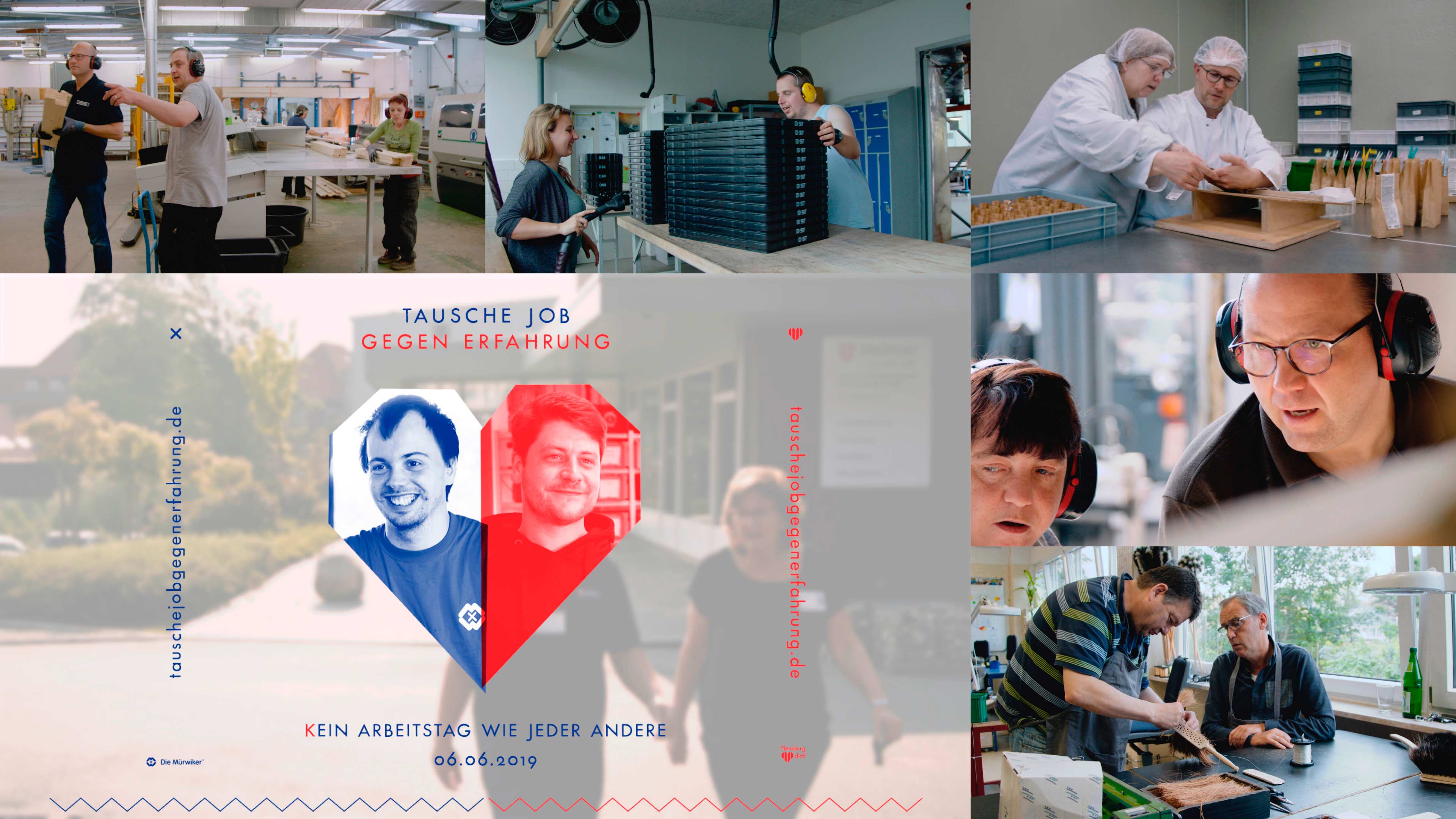Bildercollage von Jobwechsel
