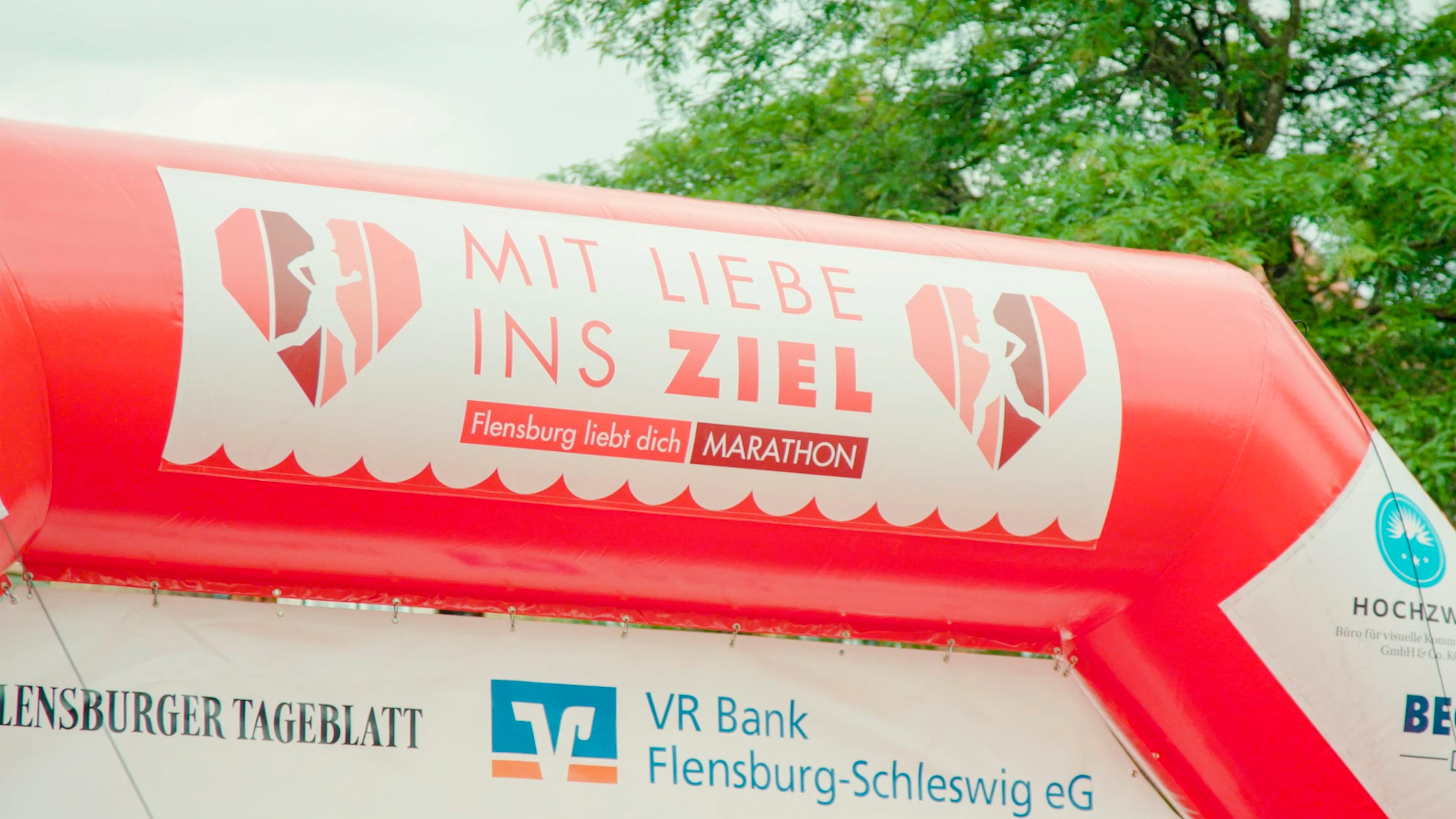Einlaufziel von flensburg liebt dich Marathon