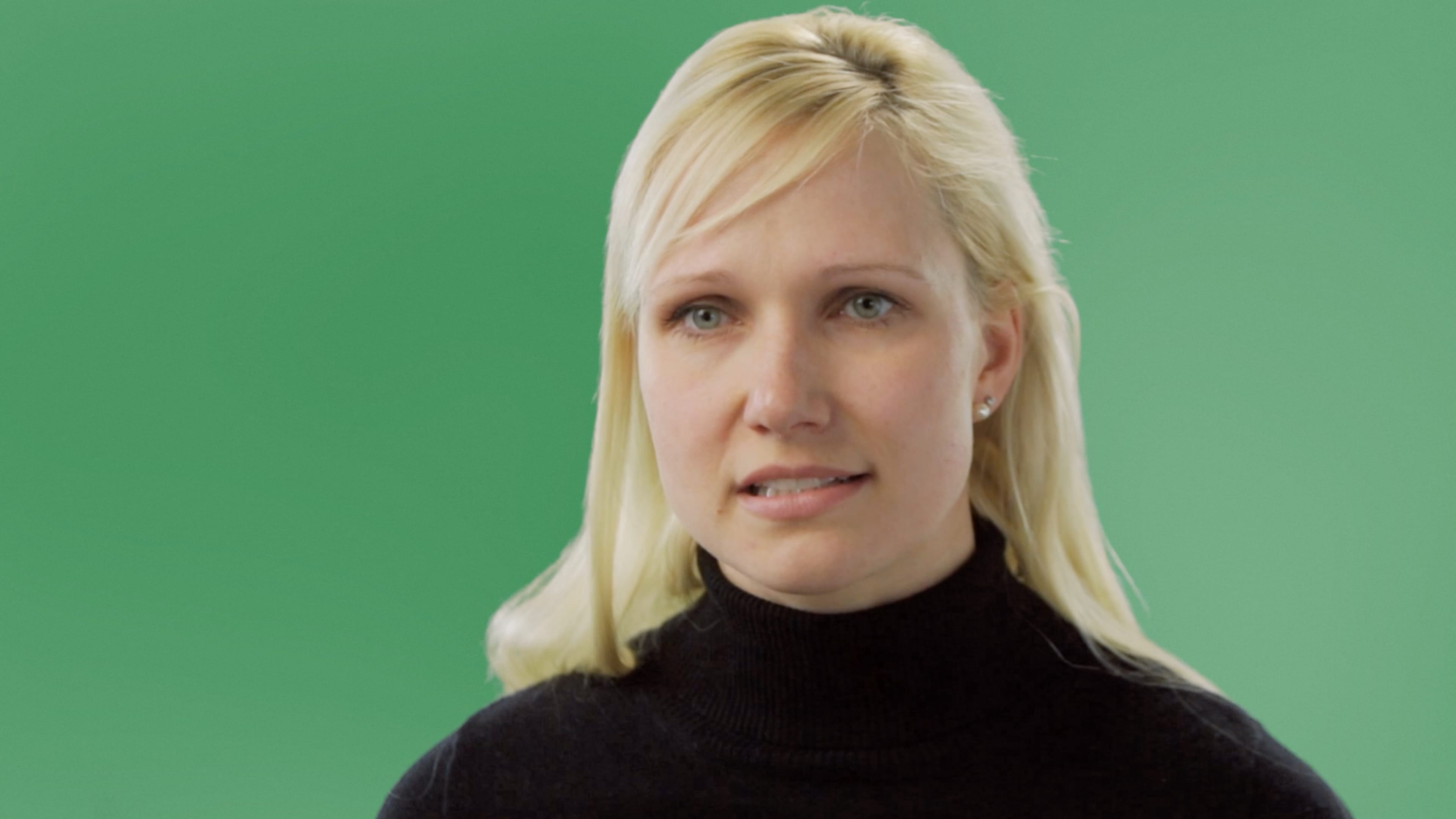 Eine blonde Futura Mitarbeiterin