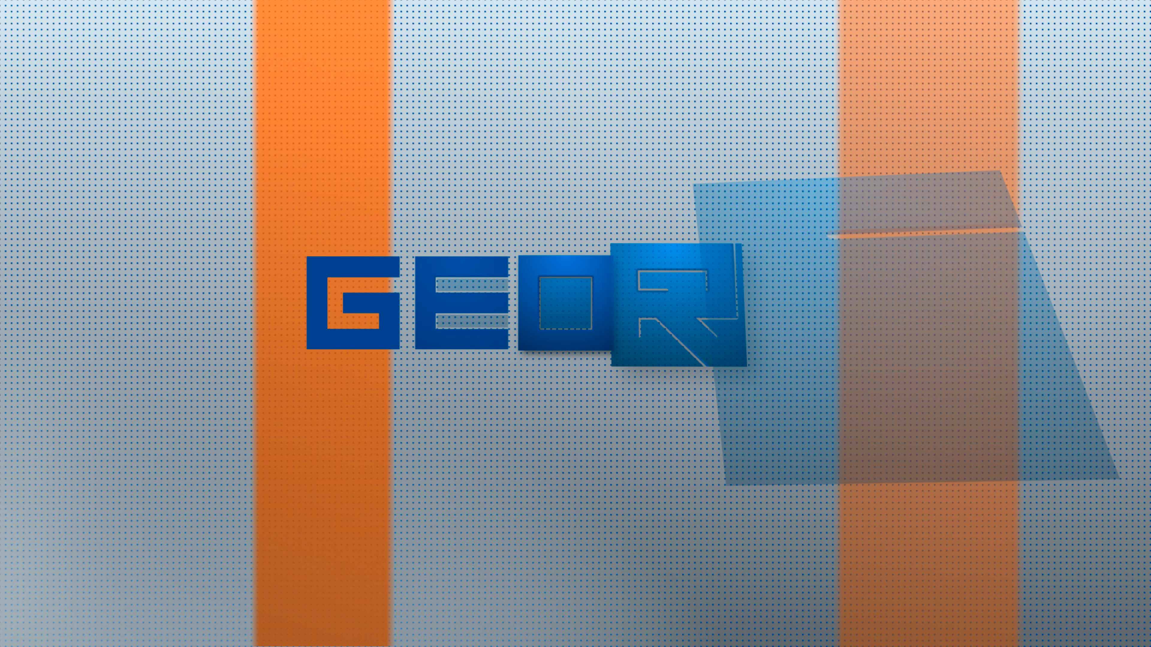Blau orangenes Georg C Mitarbeiter