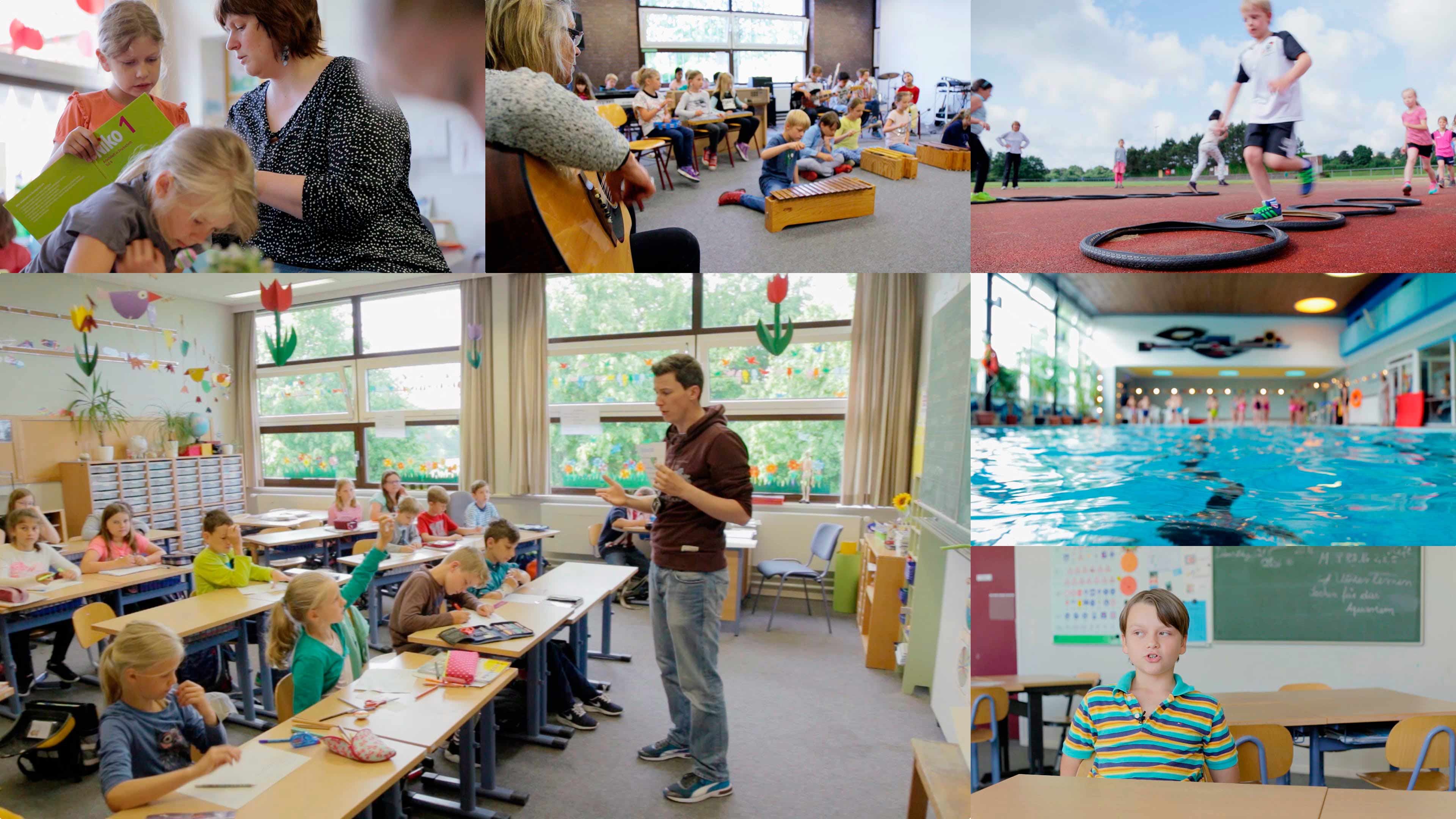 Bildercollage einer Schulklasse