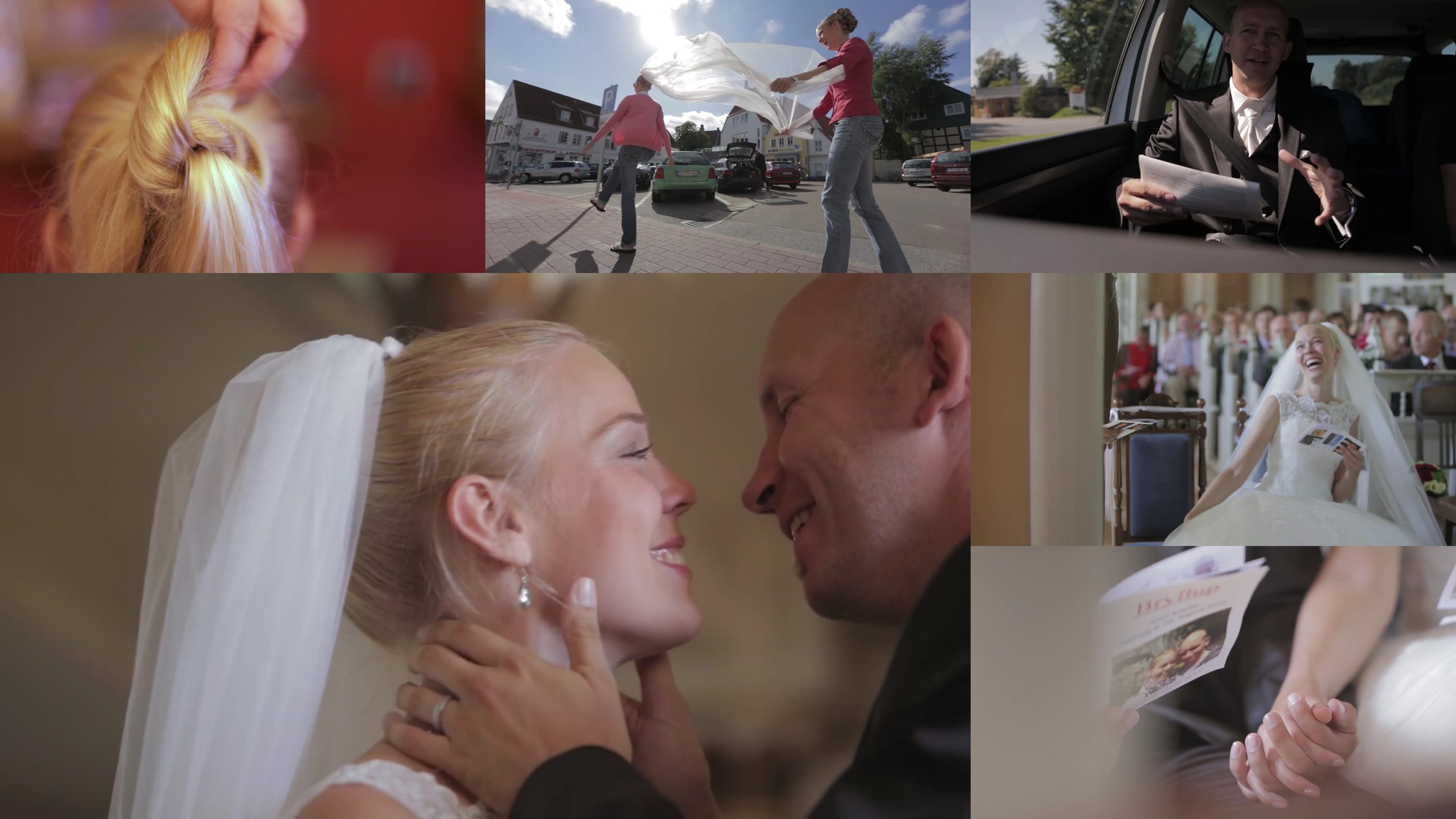 Bildercollage von Kristinas Hochzeit
