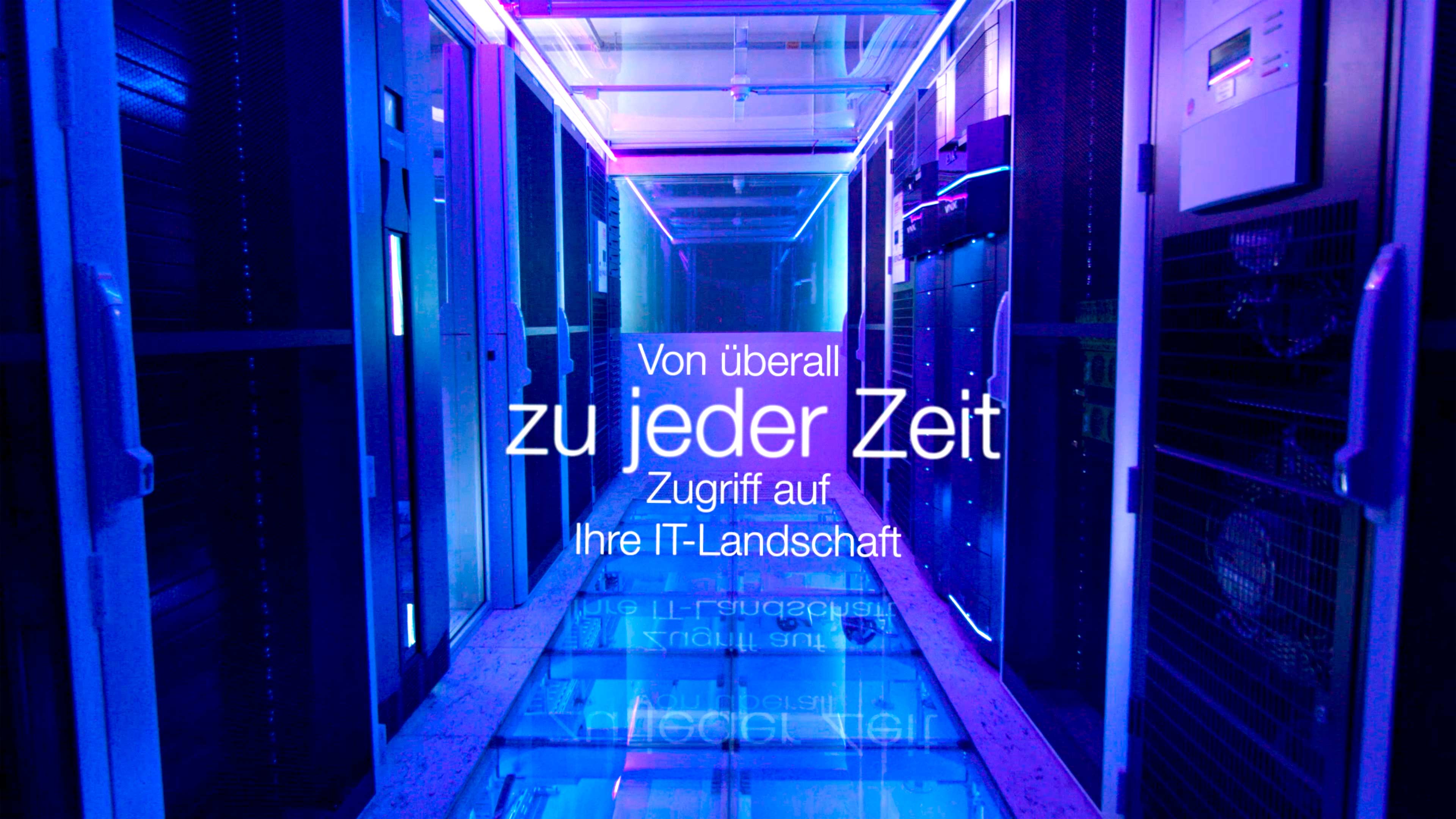 Ein Raum beleuchtet mit blauen LED