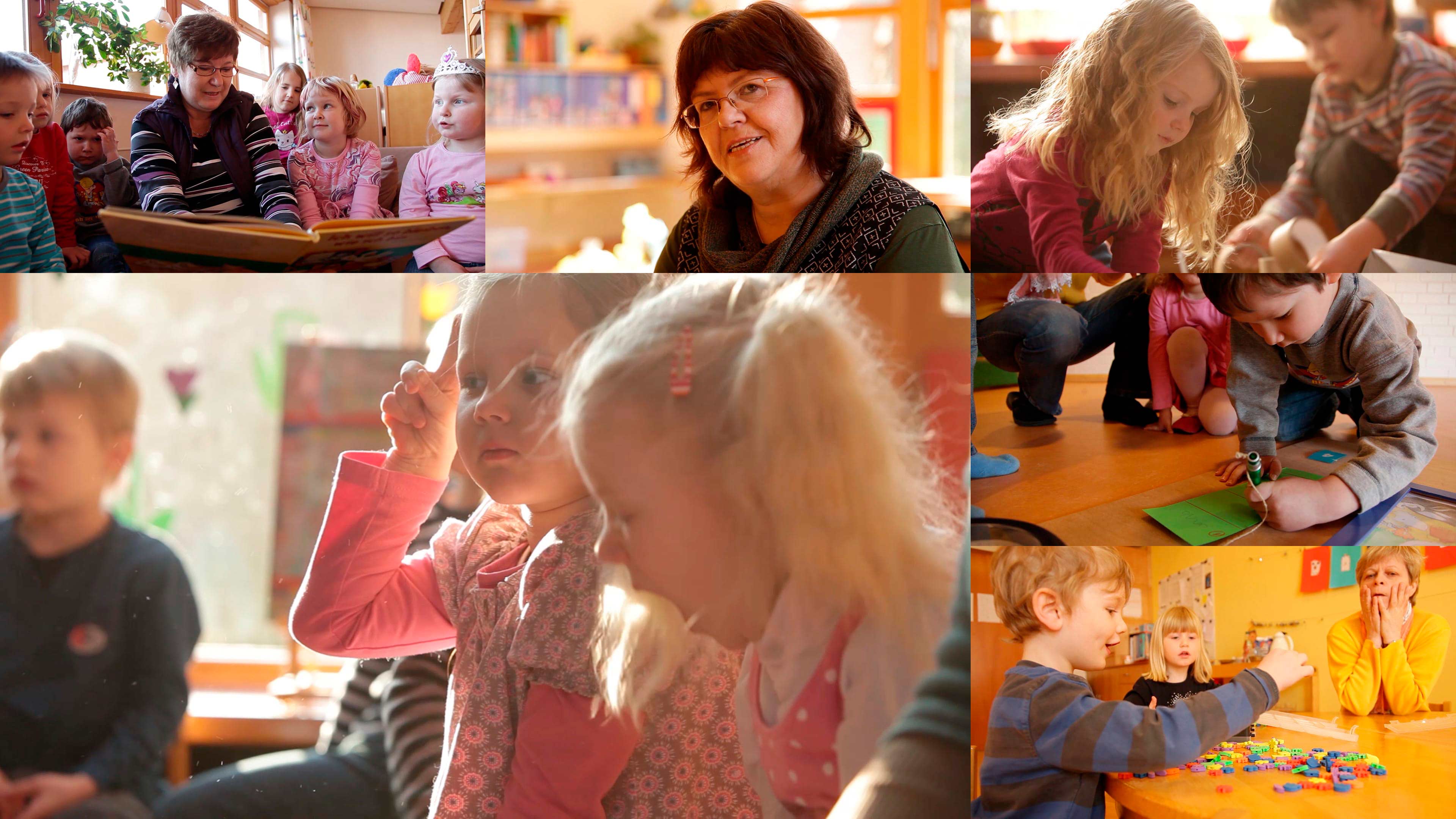 Bildercollage eines Kindergartens