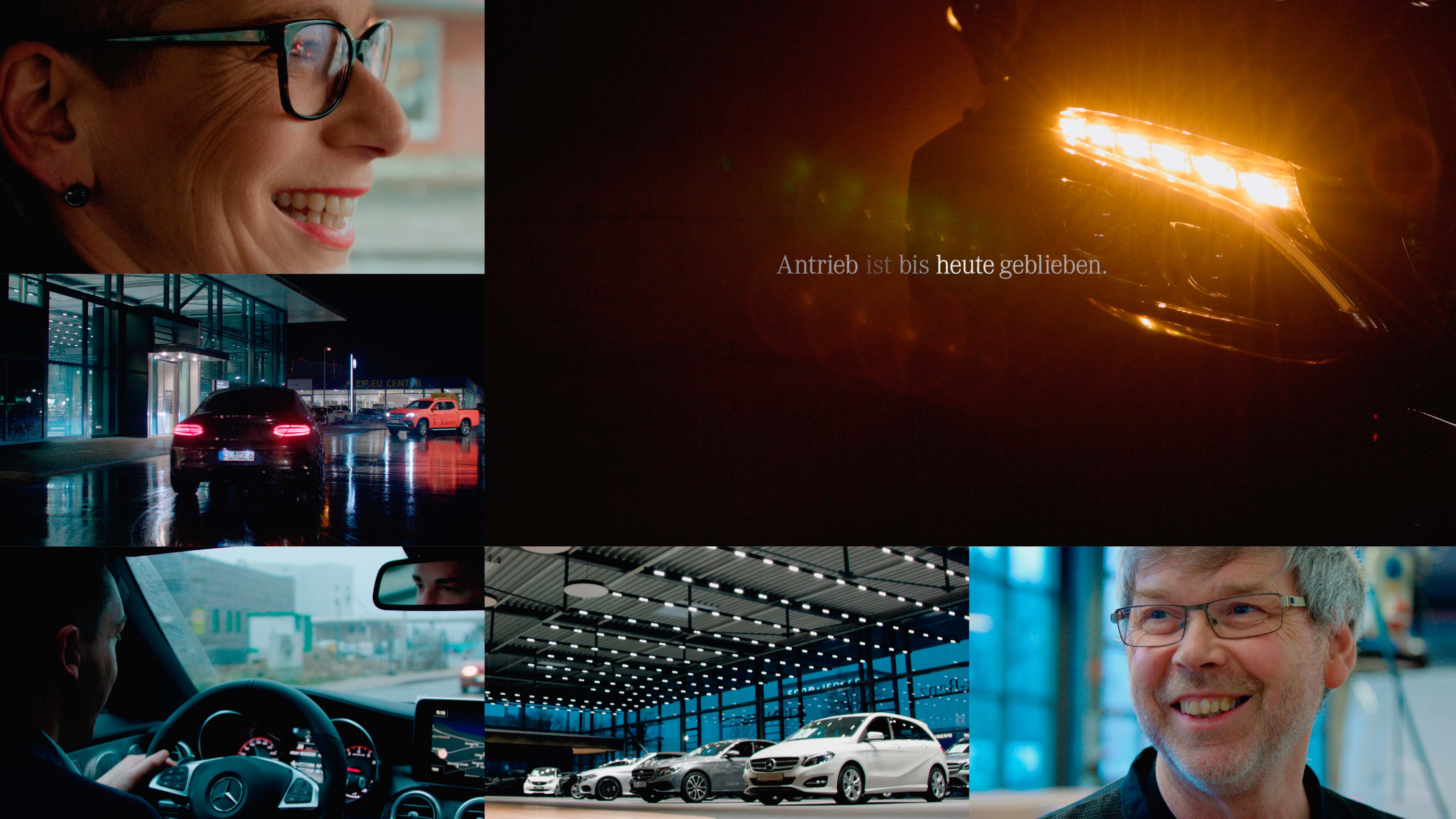 Bildercollage von Mercedes Benz