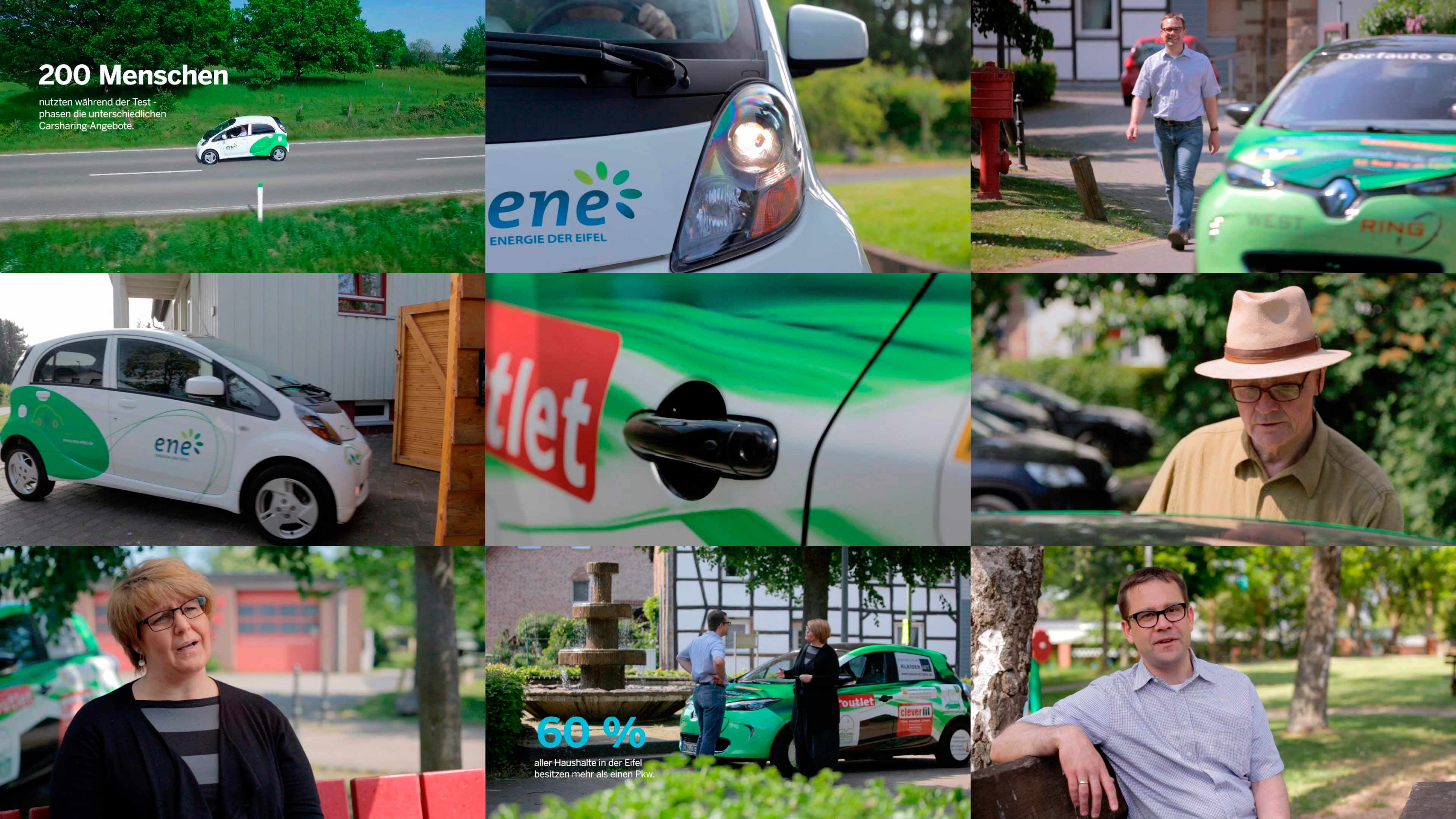 Bildercollage von E Autos