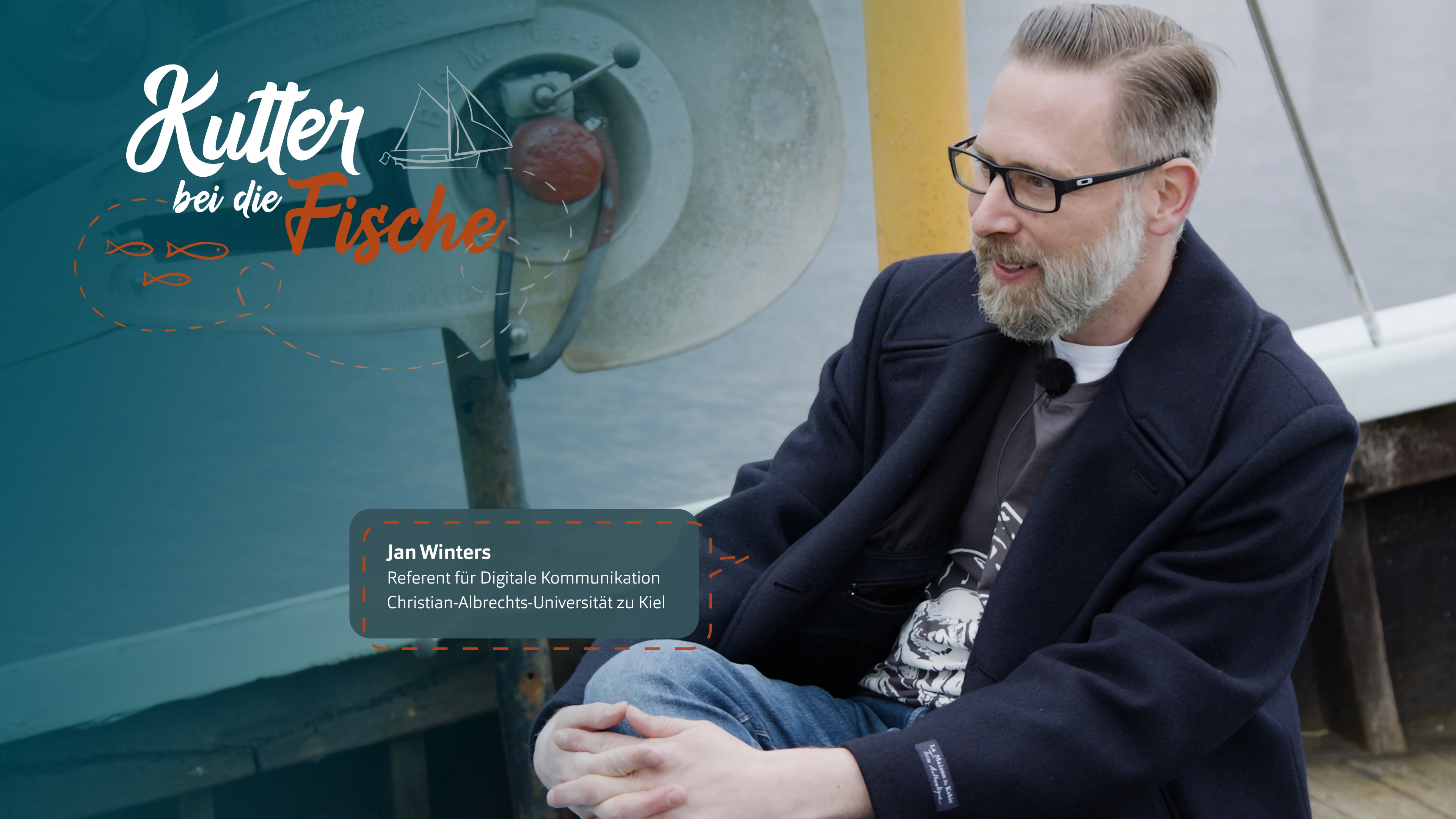 Kutter bei die Fische Logo als overlay von einem Bild von Jan Winters