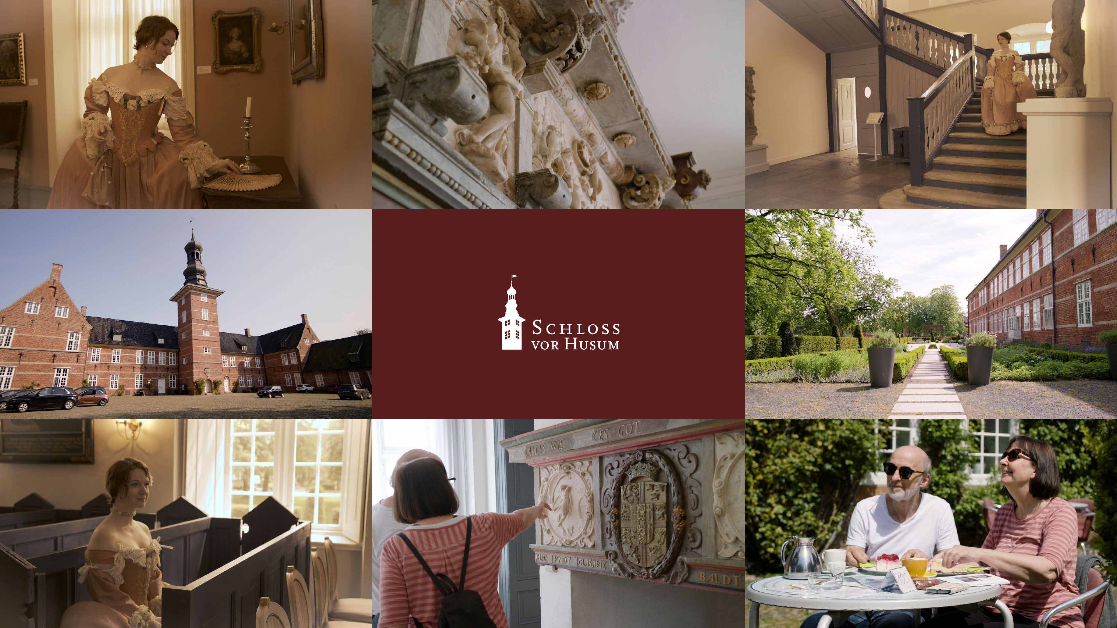 Bildercollage von Schloss Husum