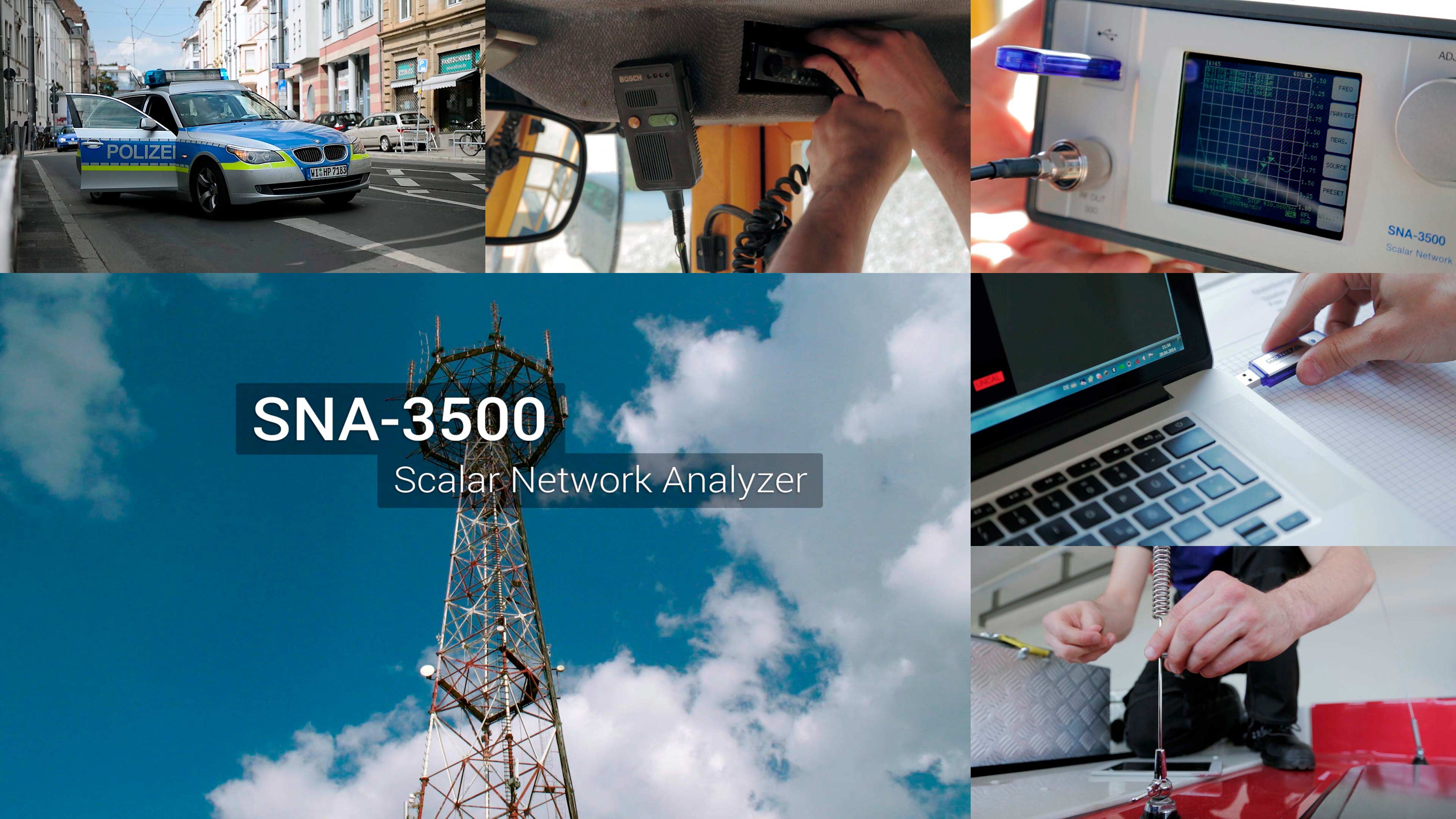 Bildercollage von Scalar Network Analyzer
