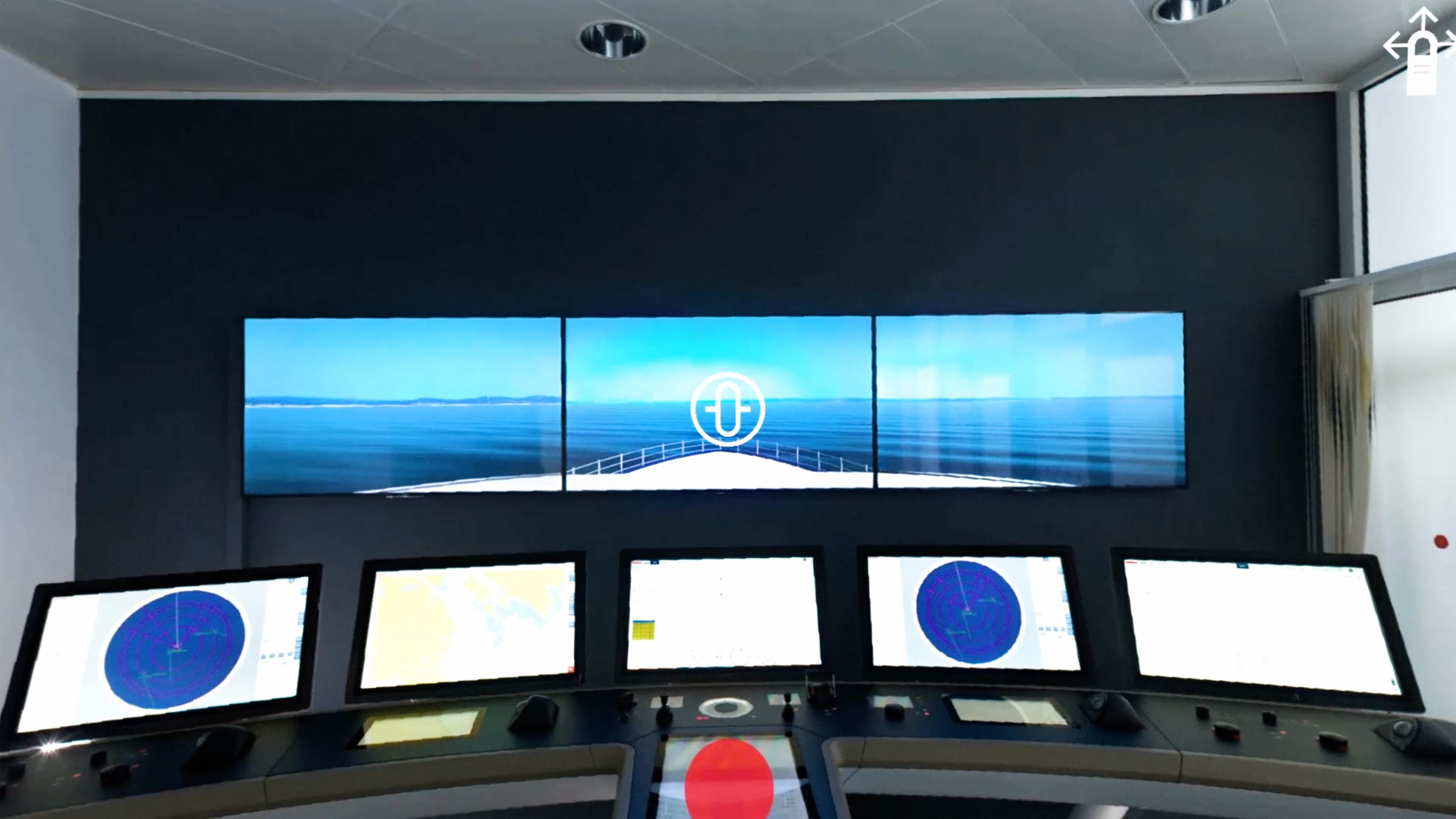 Ein virtuelles Steuerbord eines Schiffes