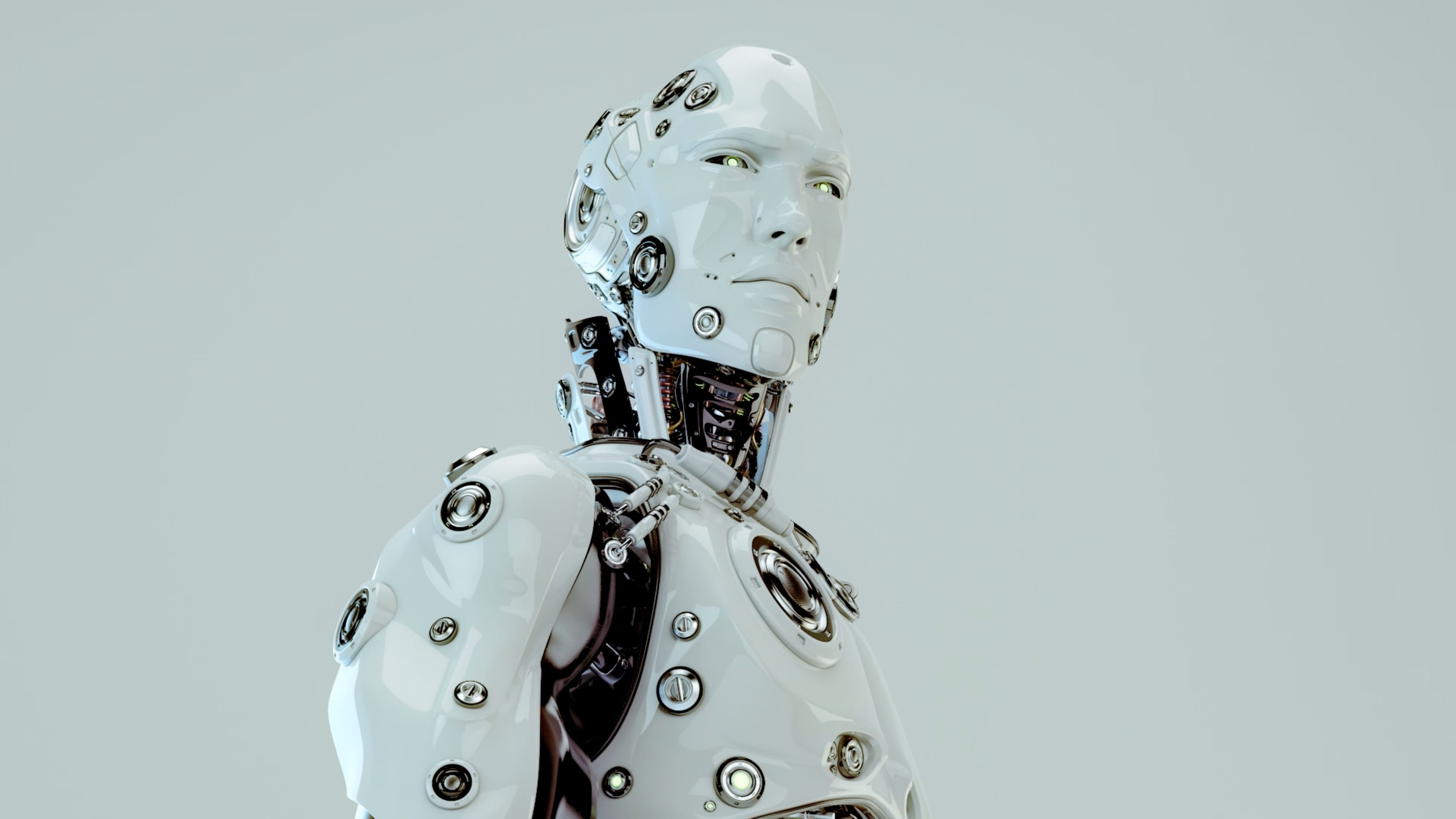 Ein weißer Roboter