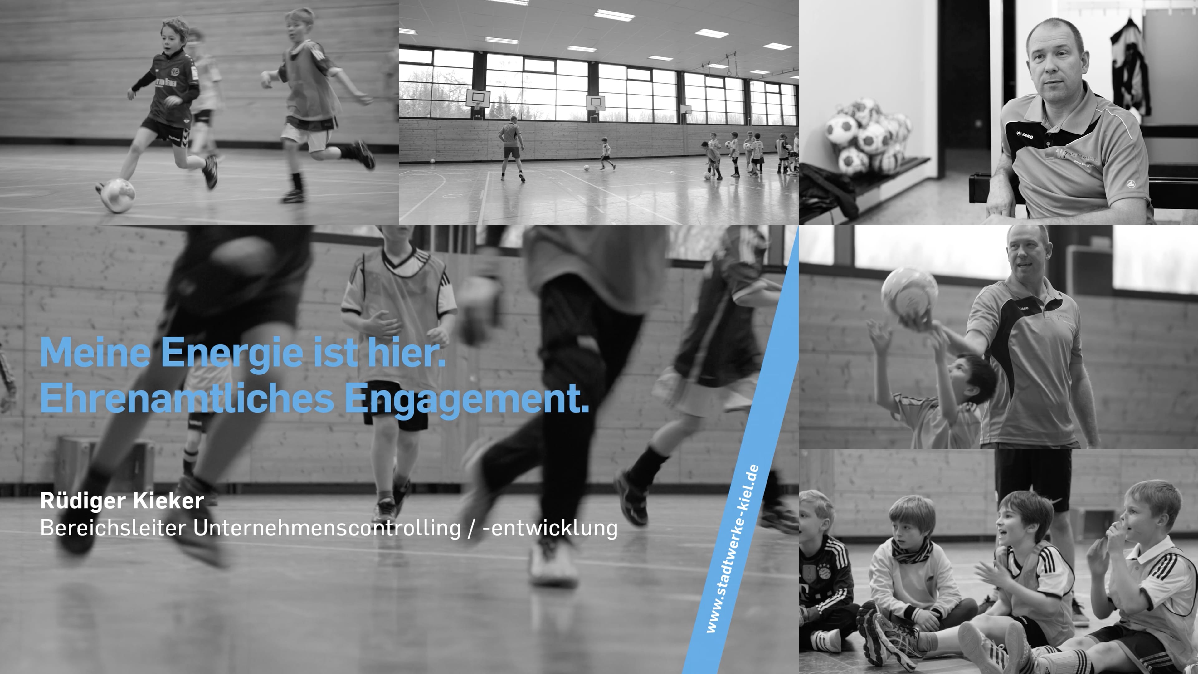 Bildercollage des Ehrenamtlichen Engagements der Stadtwerke Kiel