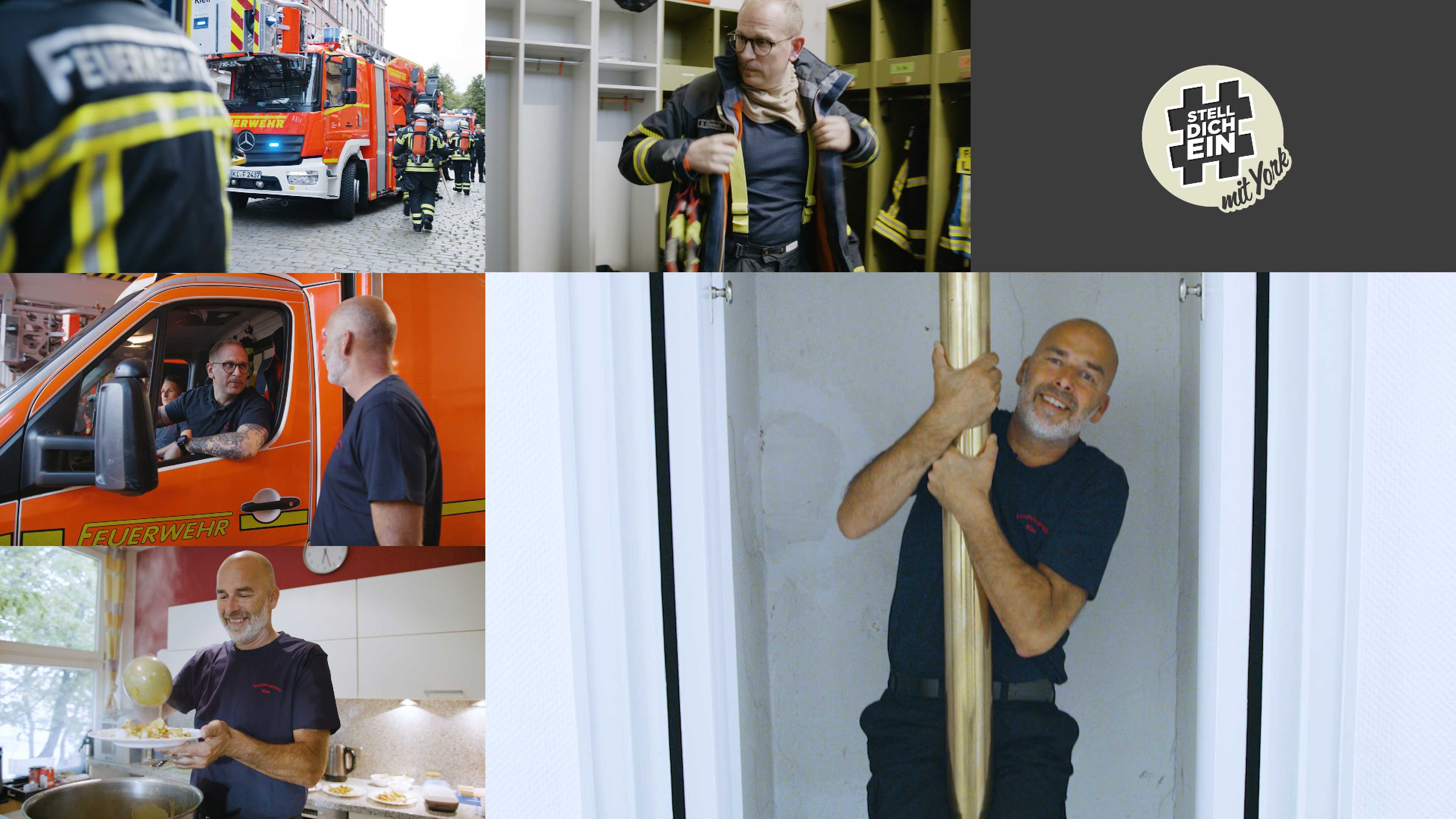 Bildercollage von York auf der Feuerwehrwache