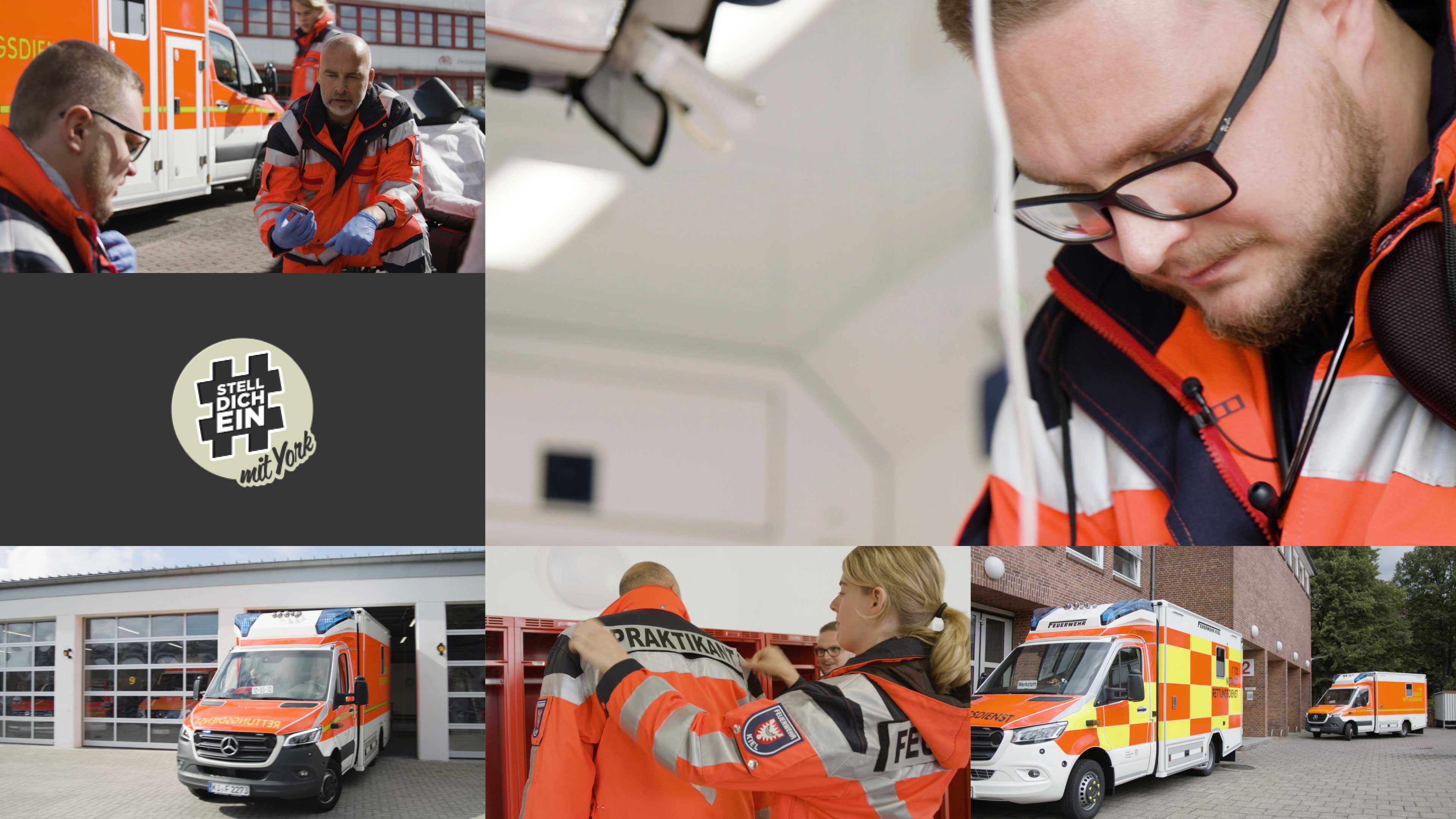 Bildercollage von York auf der. Rettungswache