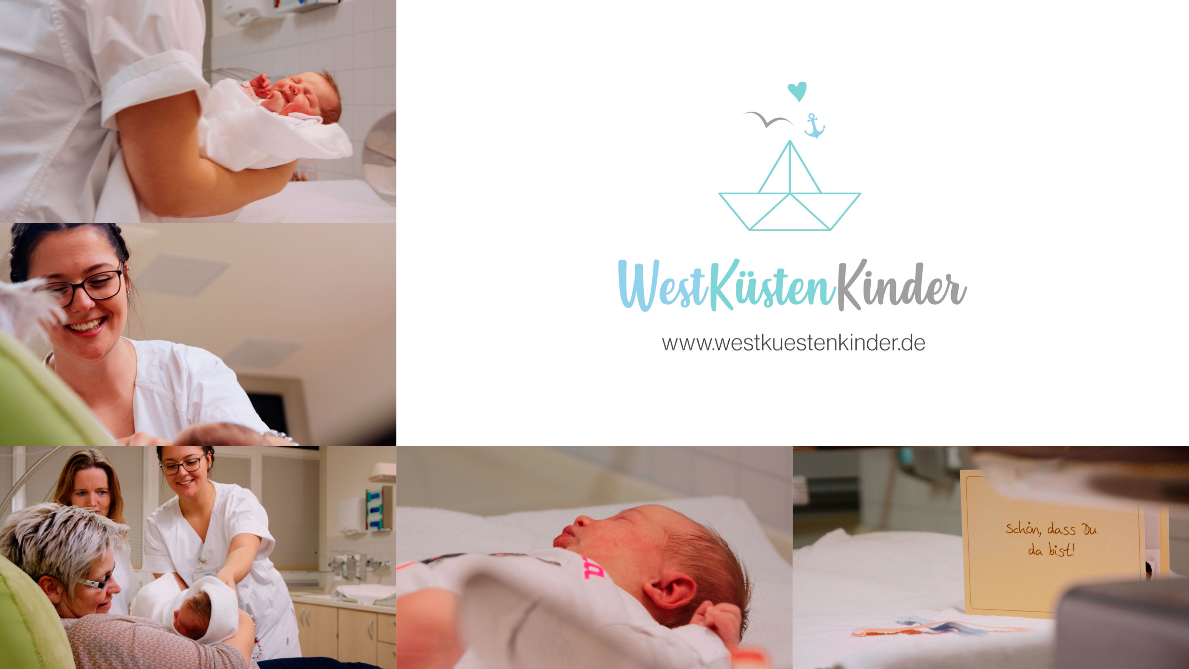 Bildercollage von einem Baby