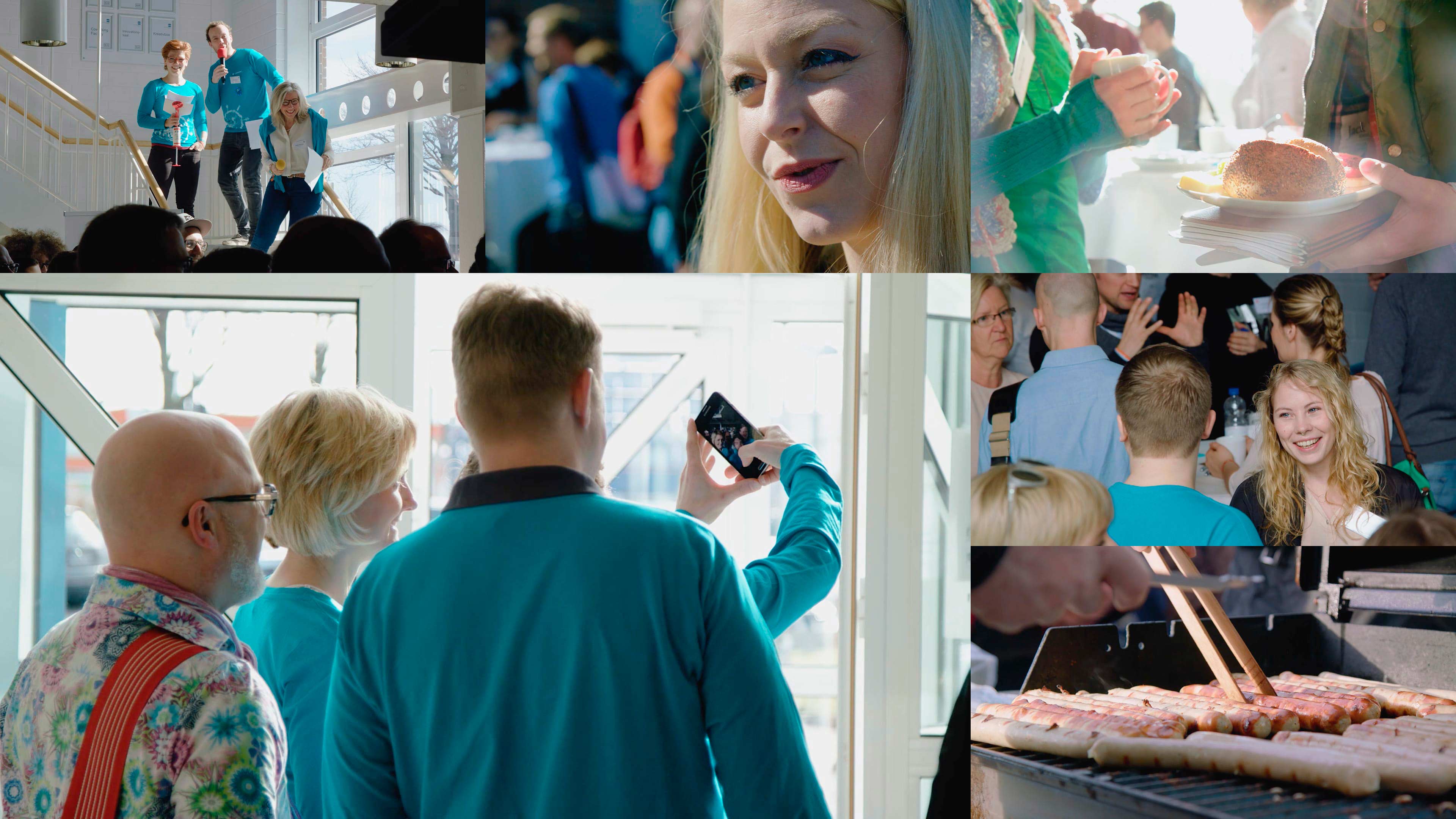 Eine Bildercollage vom Barcamp in Flensburg