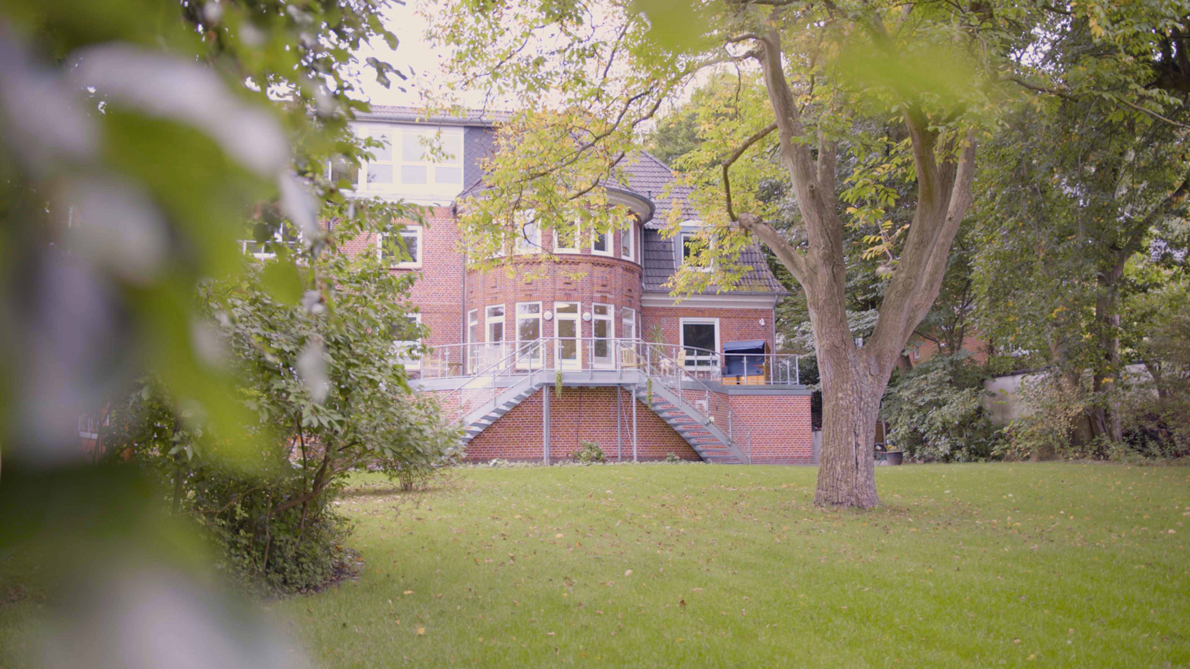 Blick auf das Haus der Familie in Flensburg