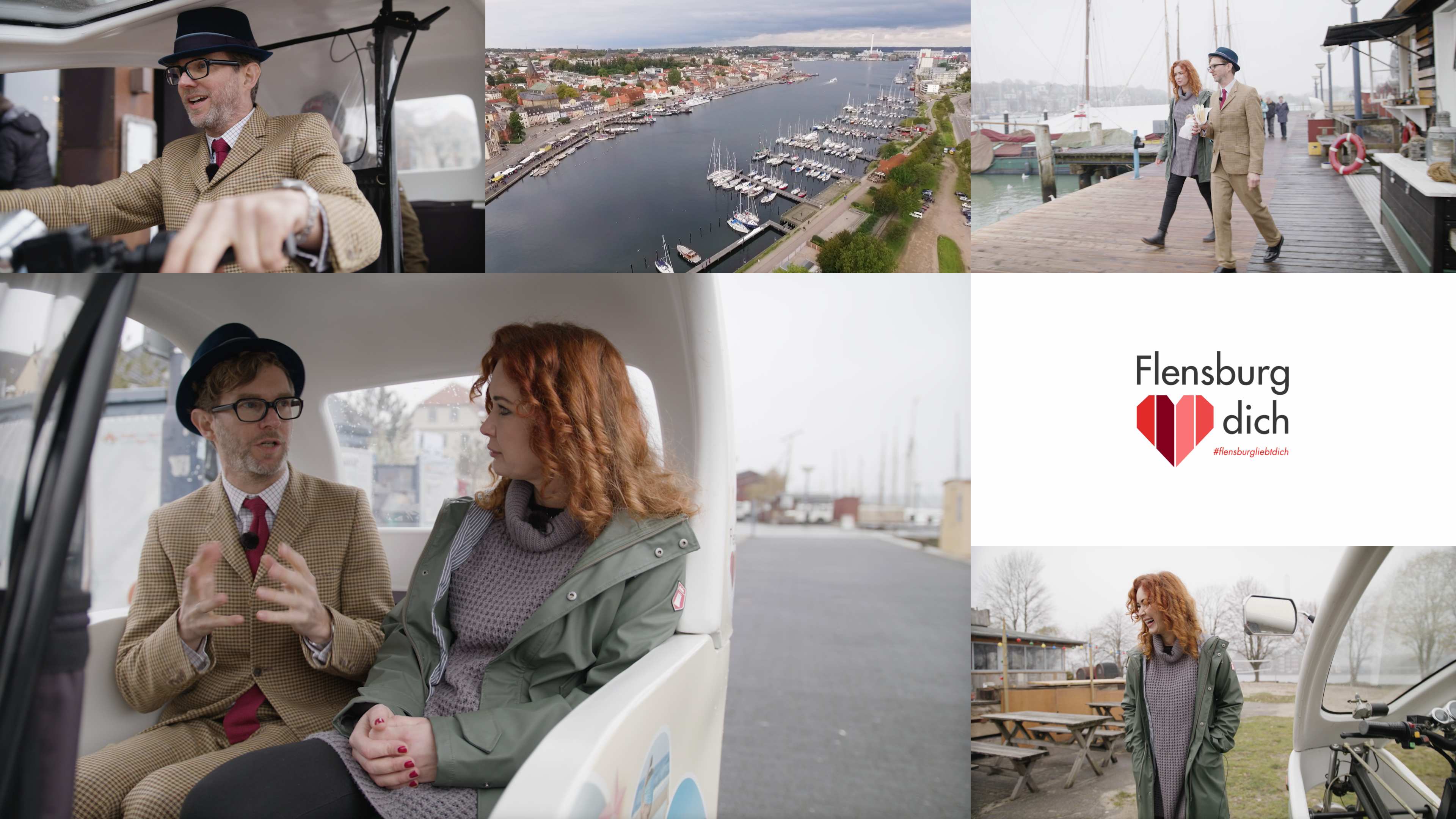 Fotocollage von Videopodcast mit Jim Lacy und Kirsten Hermann